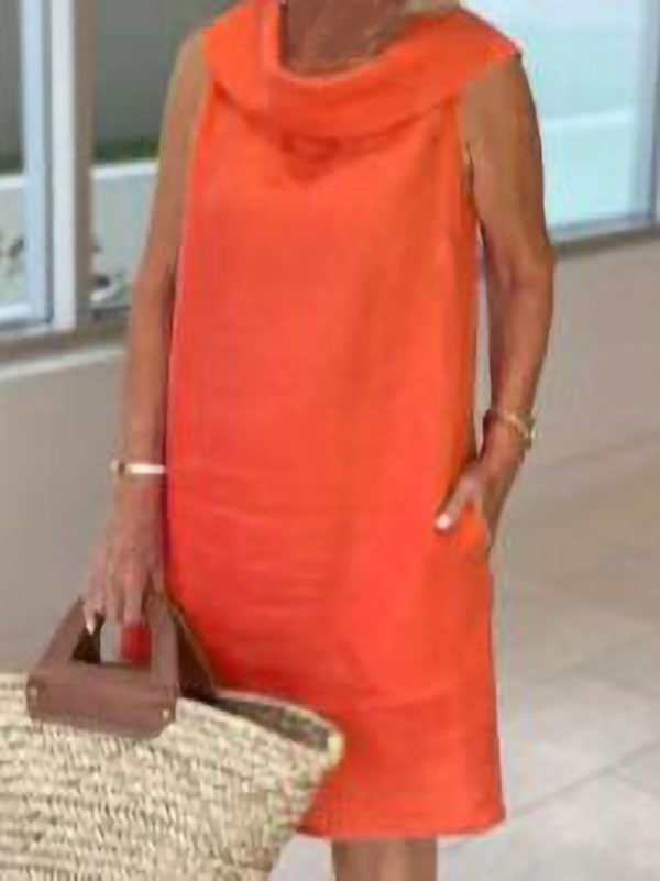 Temperament Commuting Sleeveless Casual Dress