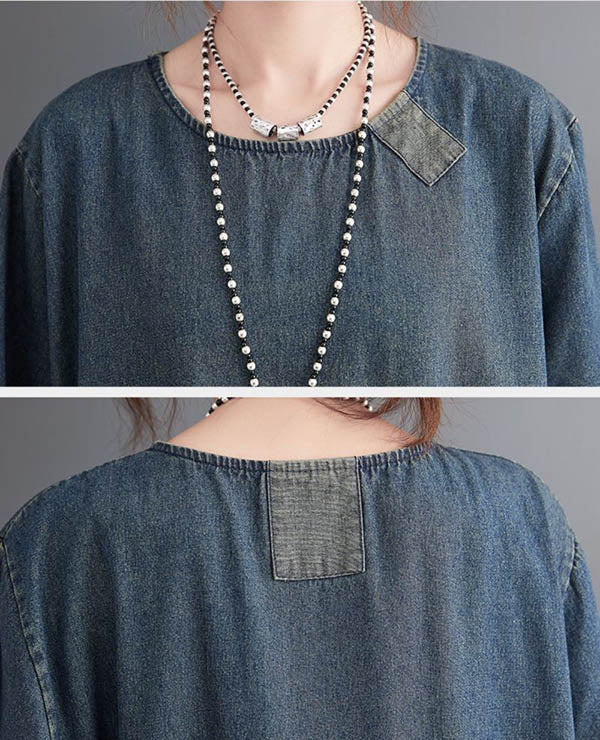 Artistic Casual Denim Dress