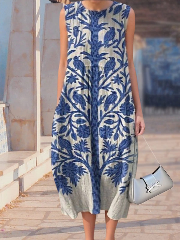 New Blue Forest Print Women's Top and Dress