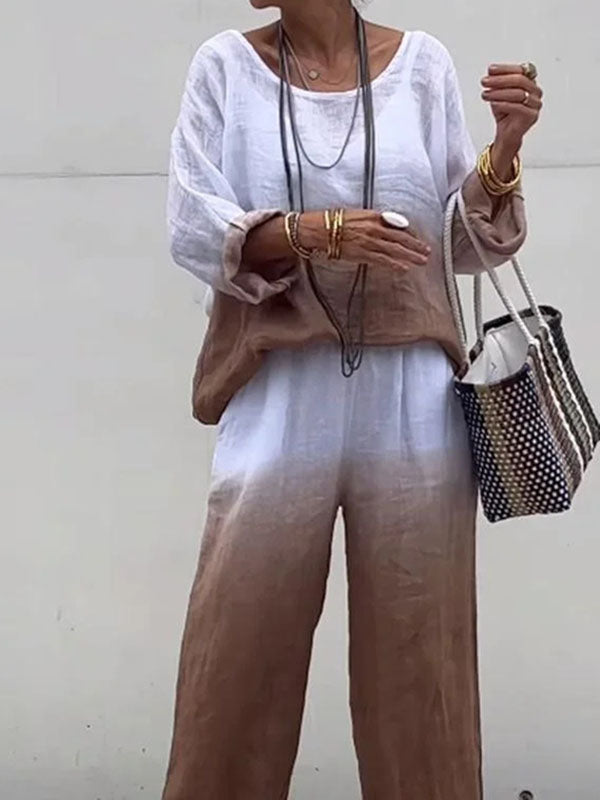 New Fashion Gradient Ladies Two Piece Suit