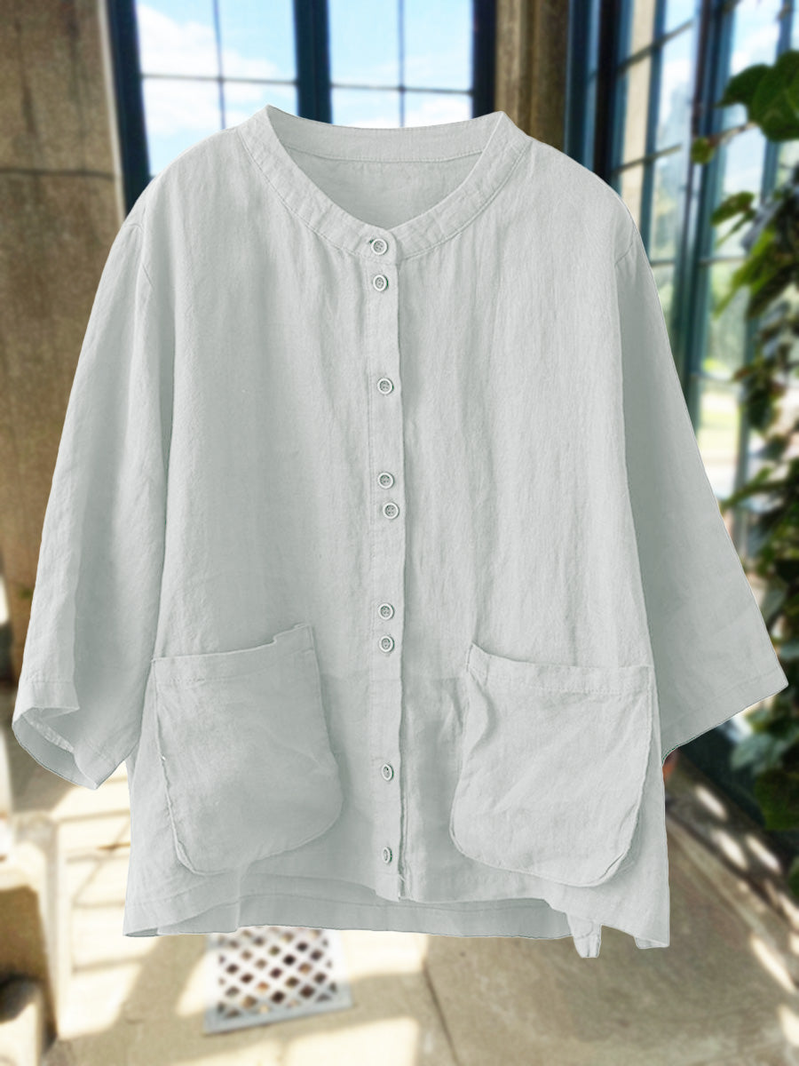 Casual Front Pocket Top