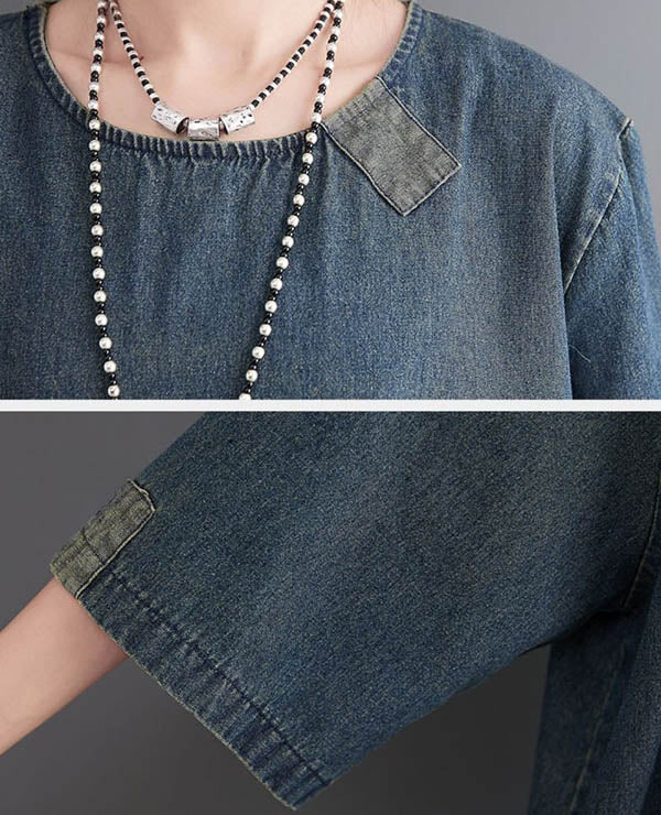 Artistic Casual Denim Dress