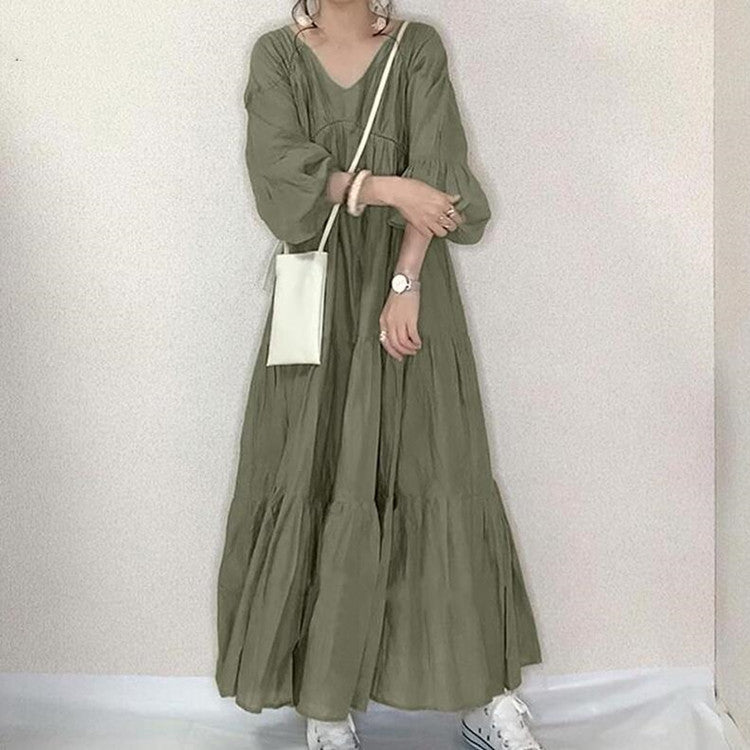 Vintage Ruffle Ladies Dress