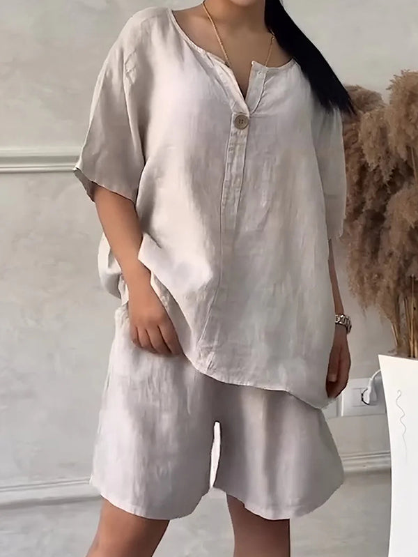 Beautiful Refreshing And Simple Women'S Two-Piece Set