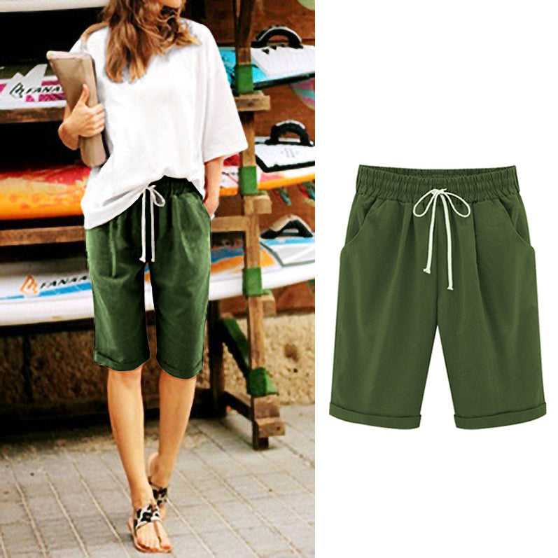 Casual Solid Color Women'S Shorts