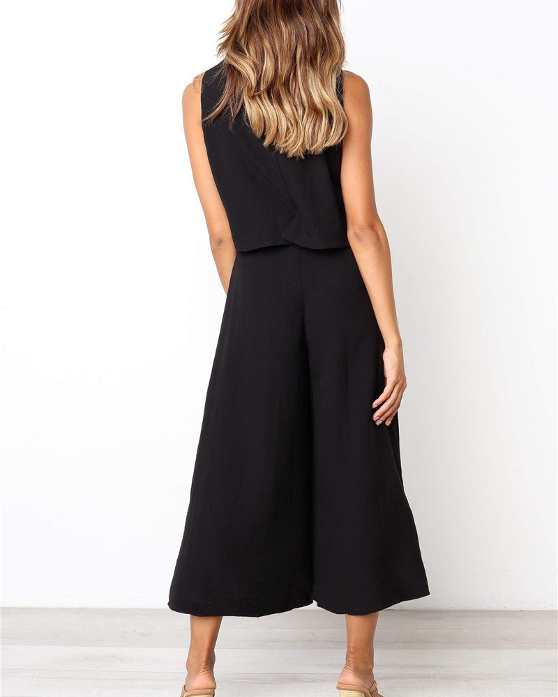 Fashion Sleeveless Suit