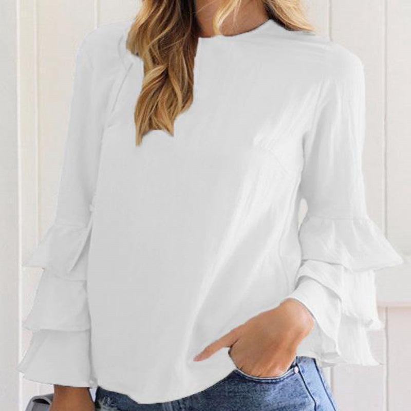 Beautiful Three-Layer Ruffle Top