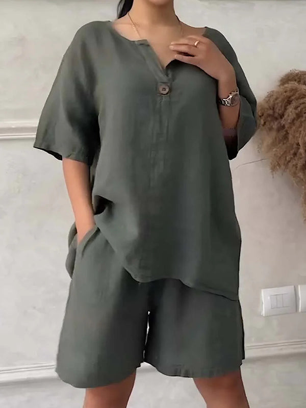 Beautiful Refreshing And Simple Women'S Two-Piece Set