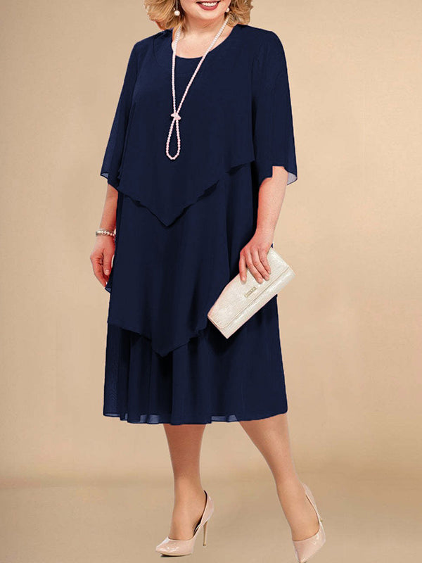 Fashion Folding Plus Size Women's Dress