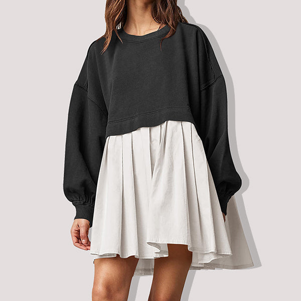 Women's Square Neck Puff Sleeve Dress