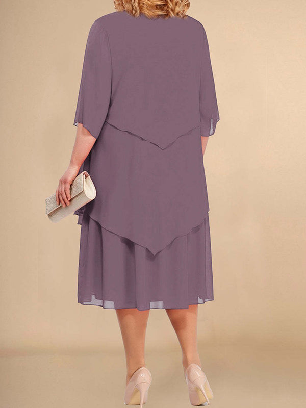 Fashion Folding Plus Size Women's Dress