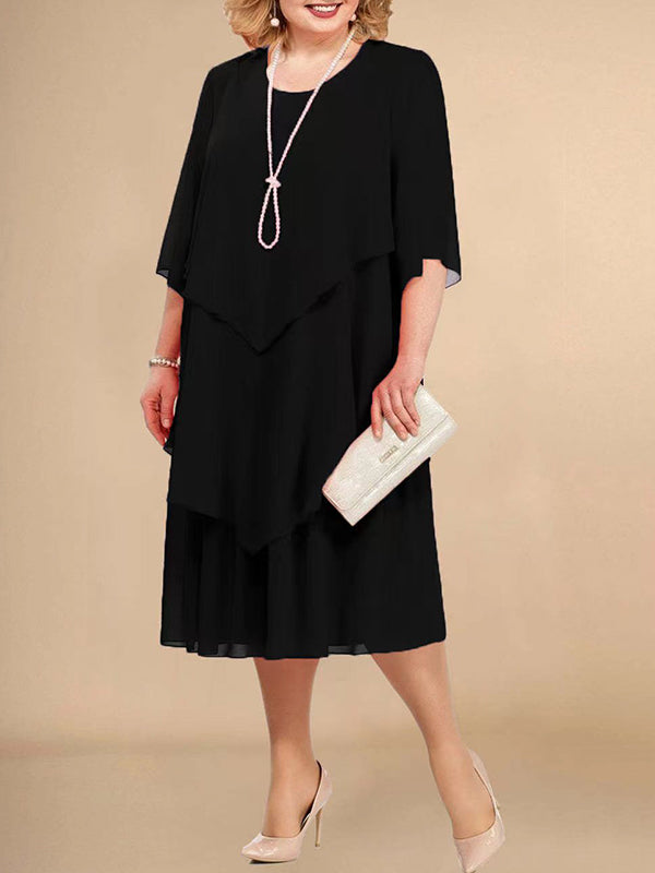 Fashion Folding Plus Size Women's Dress
