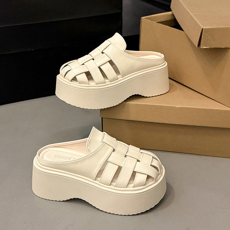 Braided Round Toe Soft Bottom Thick Sole Women'S Slippers