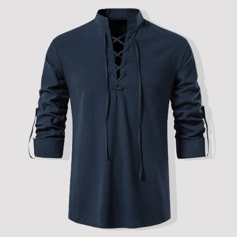 Hippie Casual Stand Collar Shirt