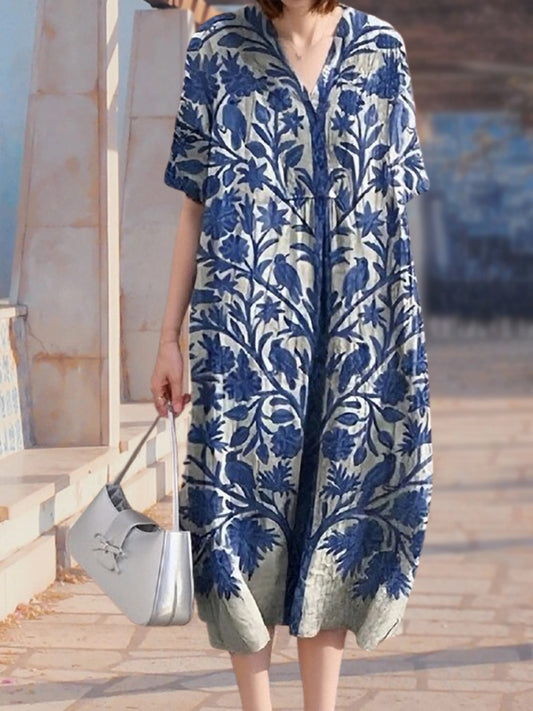 New Blue Forest Print Women's Top and Dress