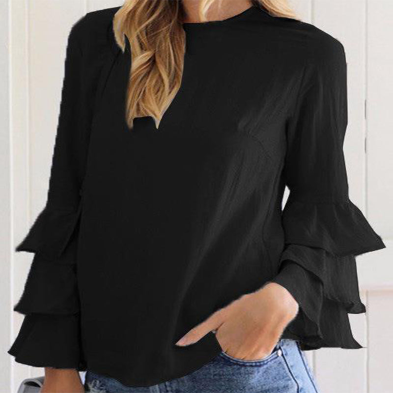 Beautiful Three-Layer Ruffle Top