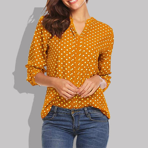 Fashionable Polka Dot Print Women's Top