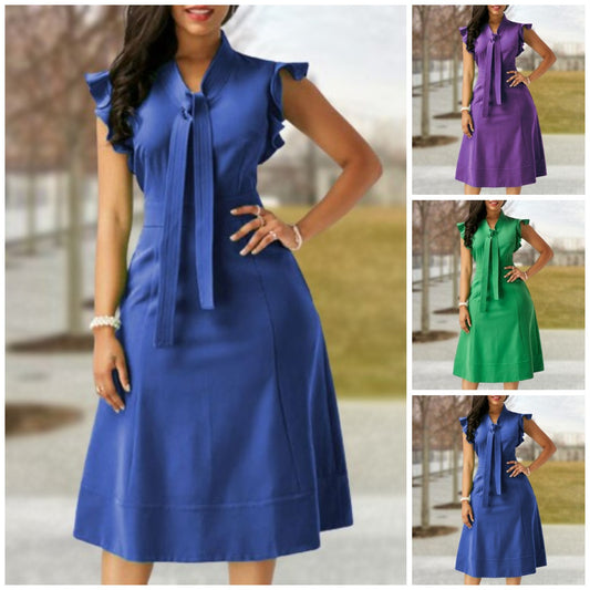 Ladies Ruffle Sleeve Dress