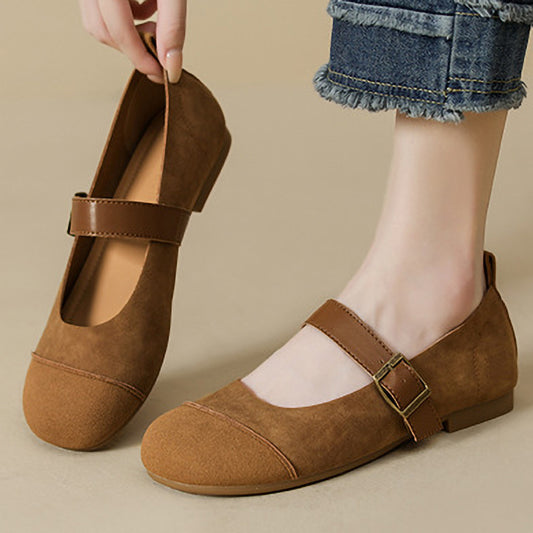 New Round Toe Beautiful Ladies Soft Sole Shoes