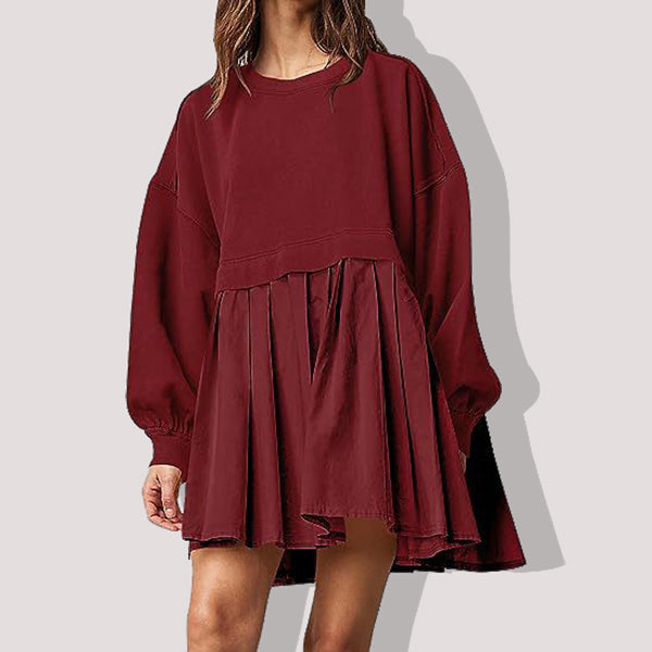 Women's Square Neck Puff Sleeve Dress