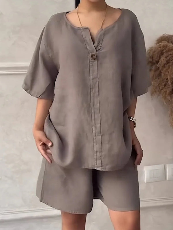 Beautiful Refreshing And Simple Women'S Two-Piece Set