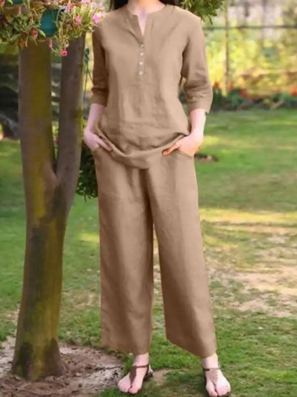 New Arrival Elegant Button Ladies Two Piece Suit