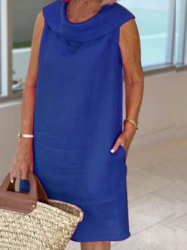 Temperament Commuting Sleeveless Casual Dress