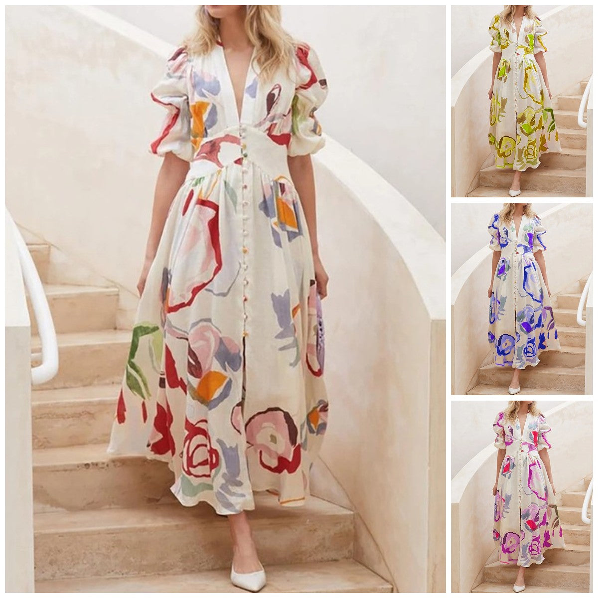 Sunny And Lively Print Ladies Dress