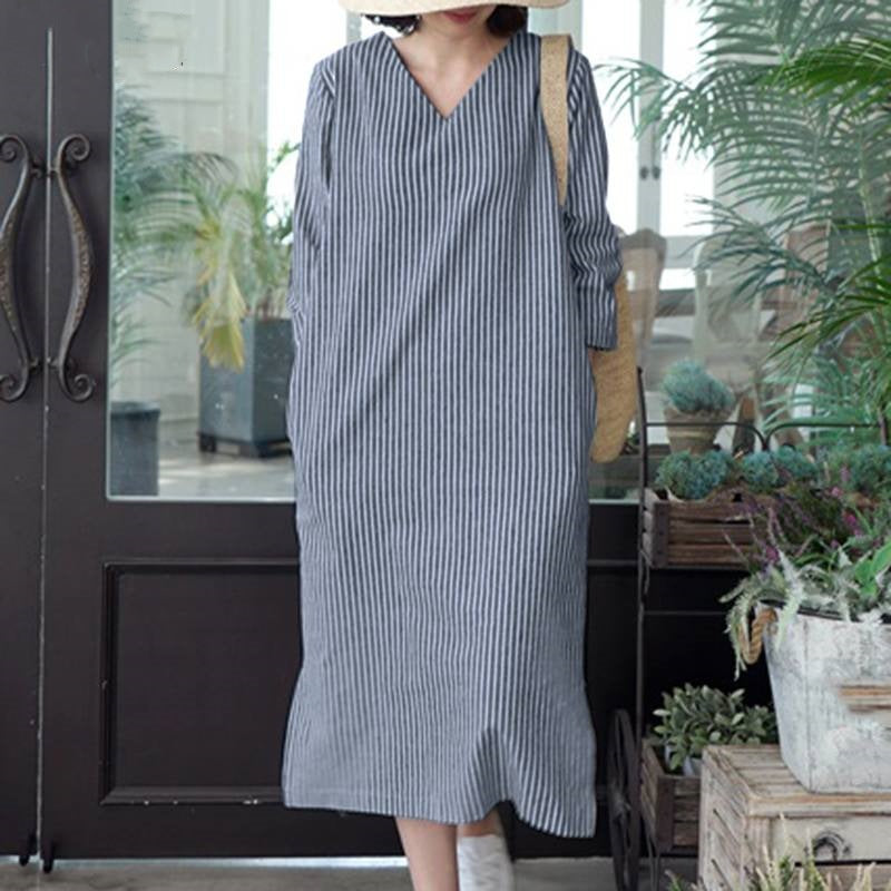 Elegant Striped Women's Dress