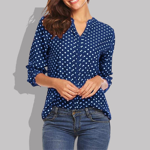 Fashionable Polka Dot Print Women's Top