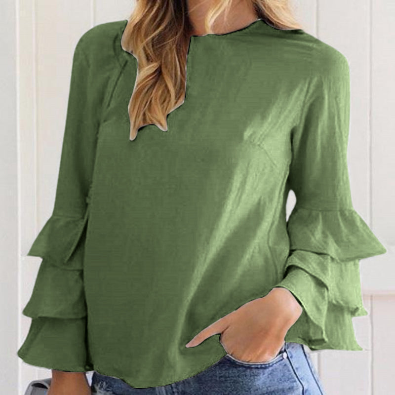 Beautiful Three-Layer Ruffle Top