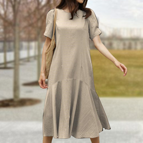 Fashion Women's Round Neck Dress