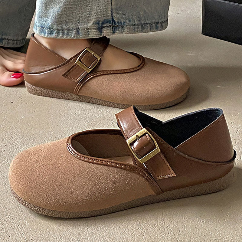 New Soft-Soled And Soft-Surface Belt Buckle Women'S Shoes