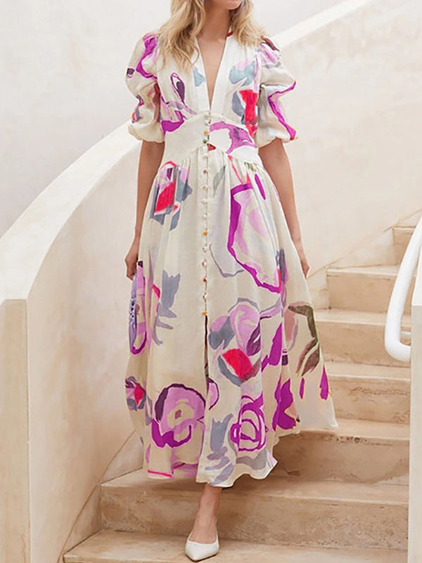 Sunny And Lively Print Ladies Dress