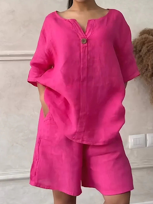Beautiful Refreshing And Simple Women'S Two-Piece Set