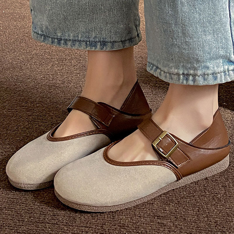 New Soft-Soled And Soft-Surface Belt Buckle Women'S Shoes