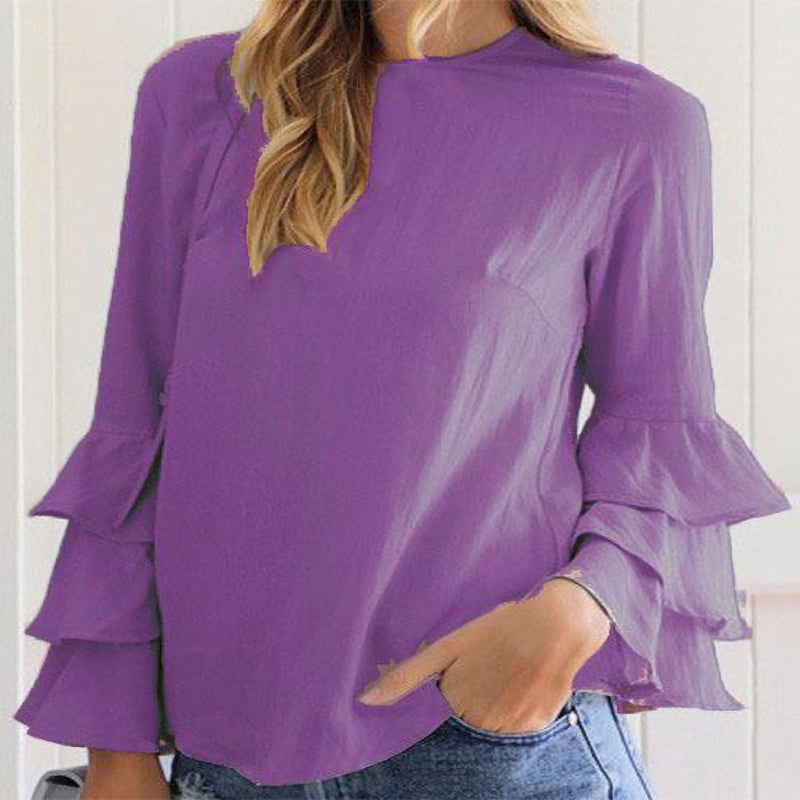 Beautiful Three-Layer Ruffle Top