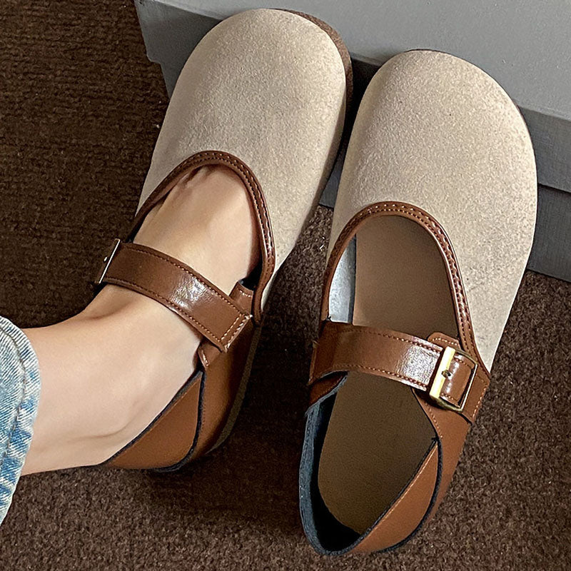 New Soft-Soled And Soft-Surface Belt Buckle Women'S Shoes