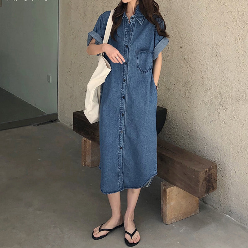 Temperament Casual Denim Dress