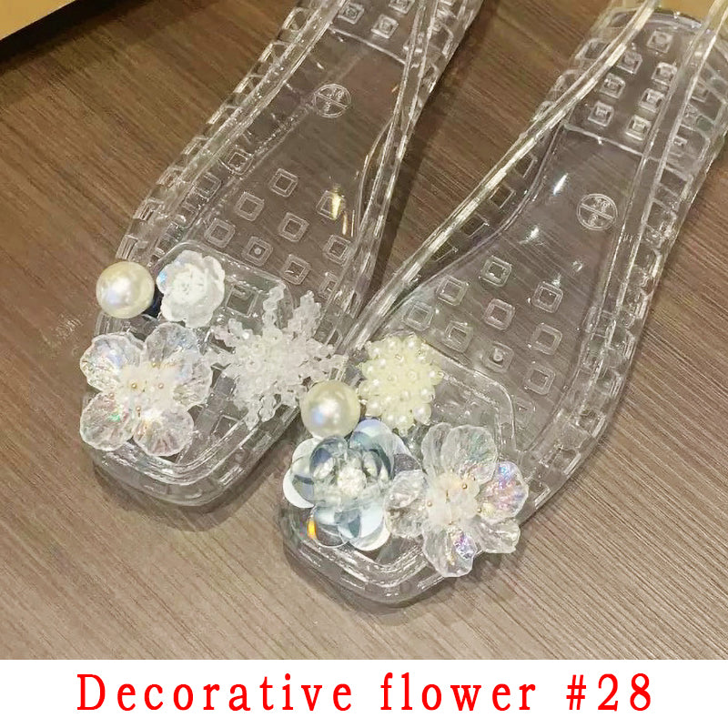 Fashion Style Decorative Flower Non-Slip Women's Shoes