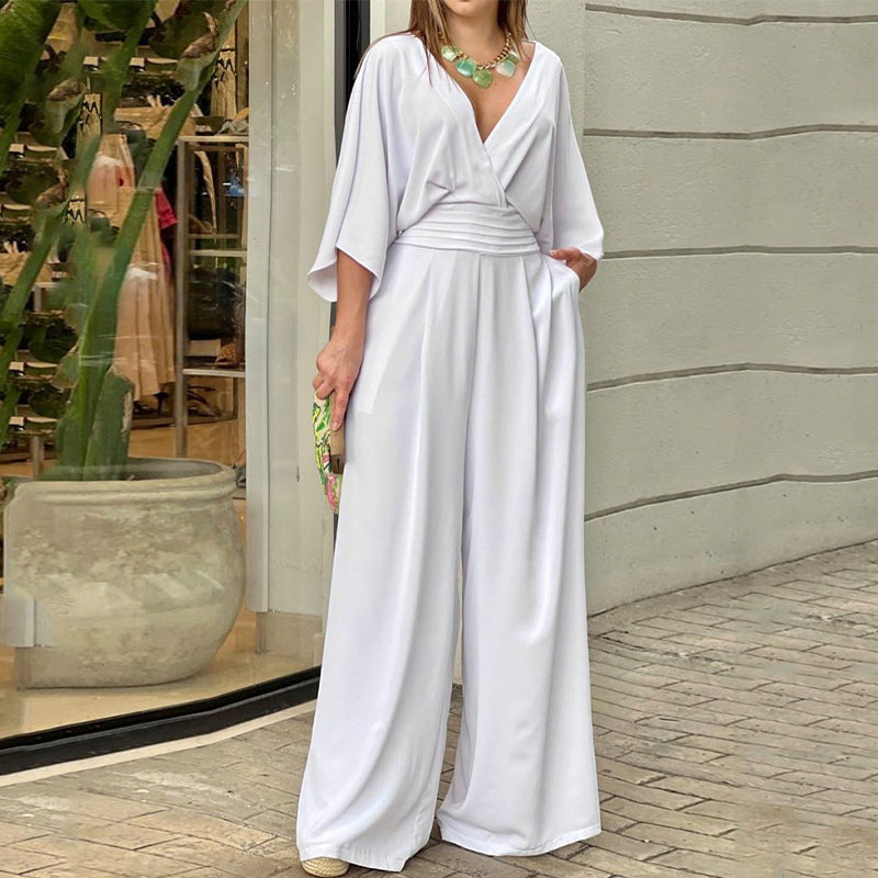 Fashion V-Neck Elegant Jumpsuit