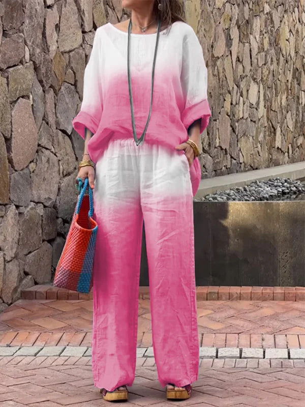 New Fashion Gradient Ladies Two Piece Suit