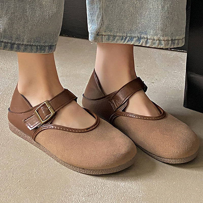 New Soft-Soled And Soft-Surface Belt Buckle Women'S Shoes