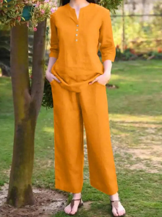 New Arrival Elegant Button Ladies Two Piece Suit