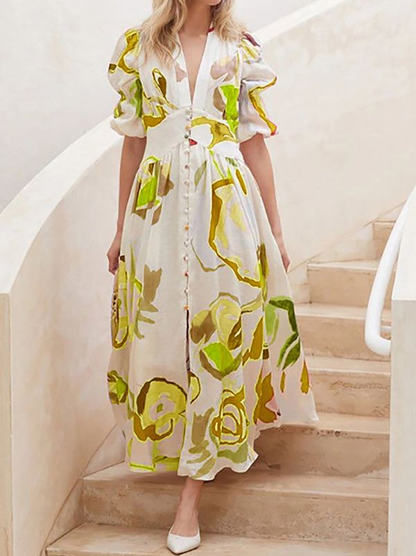 Sunny And Lively Print Ladies Dress