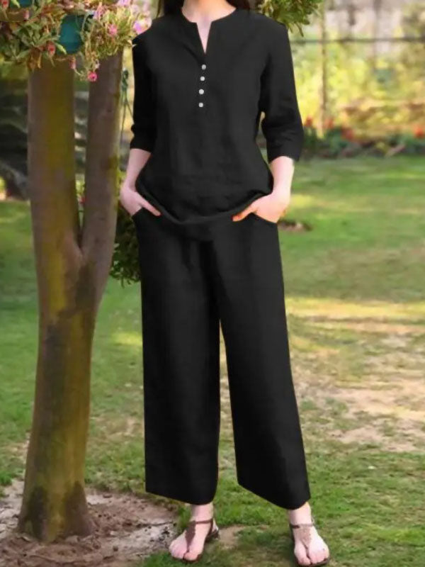 New Arrival Elegant Button Ladies Two Piece Suit