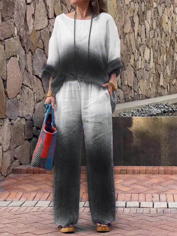 New Fashion Gradient Ladies Two Piece Suit