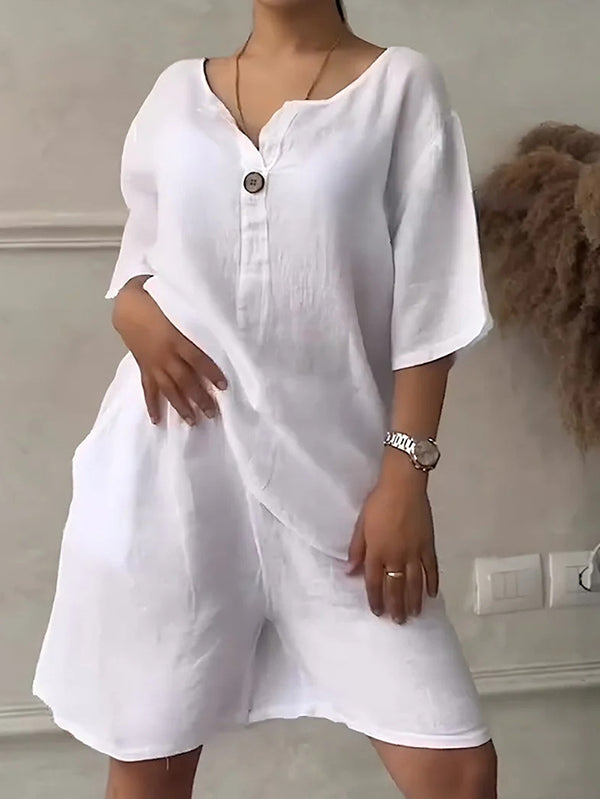 Beautiful Refreshing And Simple Women'S Two-Piece Set