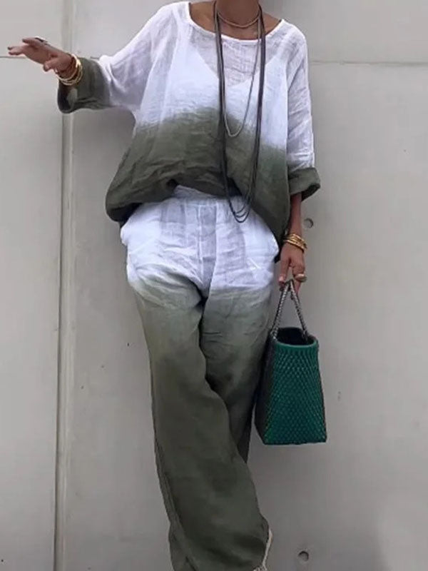 New Fashion Gradient Ladies Two Piece Suit