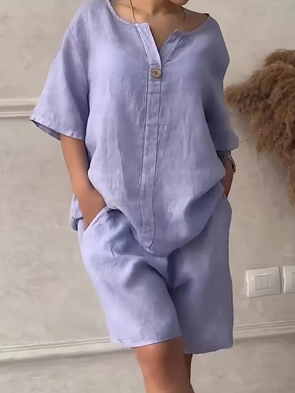 Beautiful Refreshing And Simple Women'S Two-Piece Set